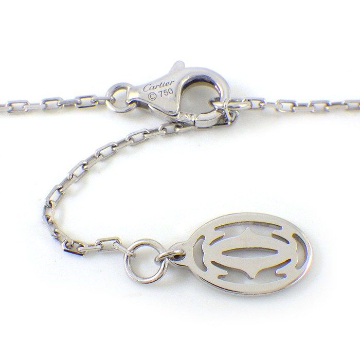 Cartier Necklace Dame le LM Diamant Leger 1 Point Diamond 18k White Gold — view 3