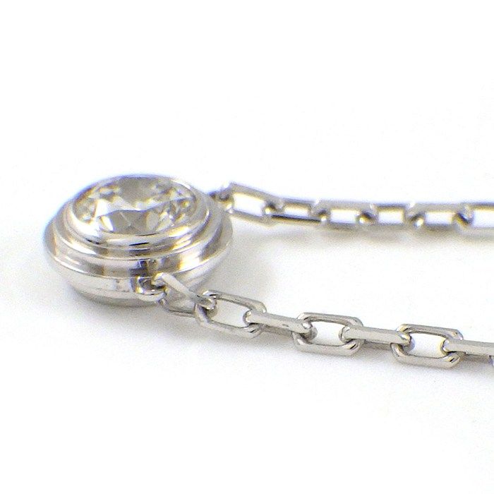 Cartier Necklace Dame le LM Diamant Leger 1 Point Diamond 18k White Gold — view 2