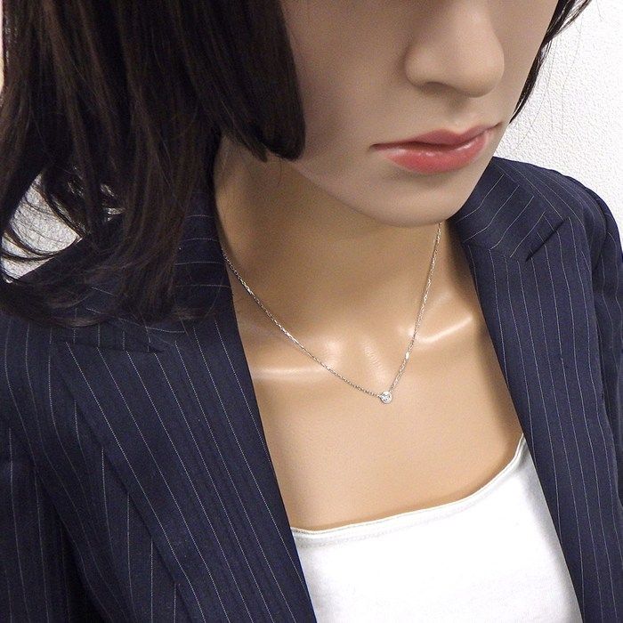 Cartier Necklace Dame le LM Diamant Leger 1 Point Diamond 18k White Gold — view 6