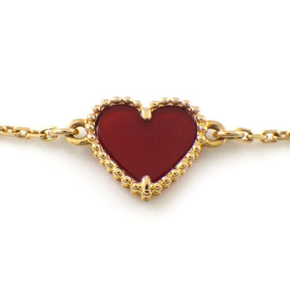Van Cleef & Arpels Bracelet Sweet Alhambra Heart Carnelian 18k Yellow Gold — view 2