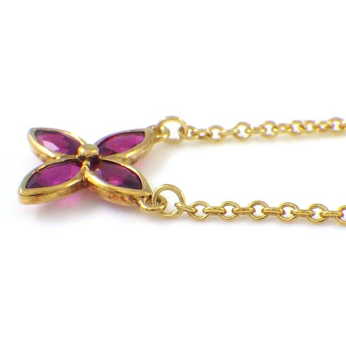 Tiffany & Co Necklace Victoria 4 Points Marquise Cut Ruby 18k Yellow Gold — view 3
