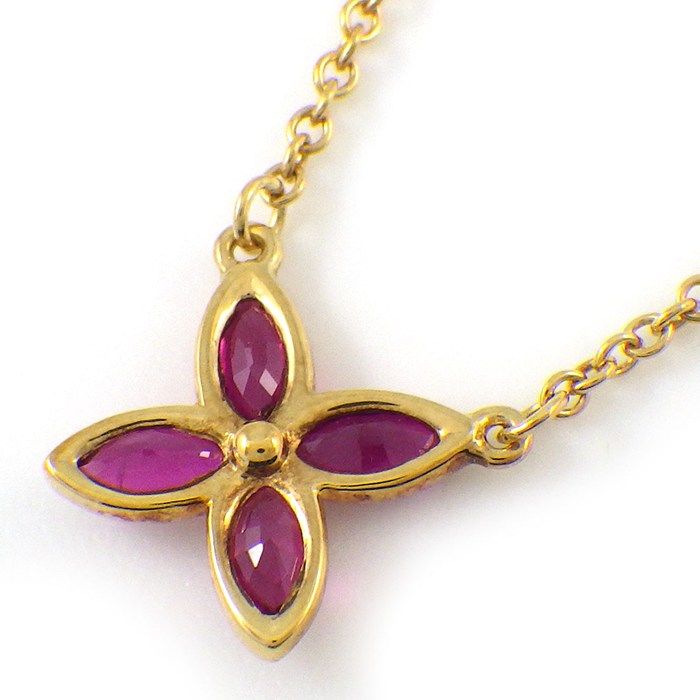 Tiffany & Co Necklace Victoria 4 Points Marquise Cut Ruby 18k Yellow Gold — view 2