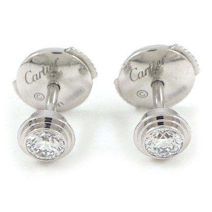Cartier Earrings d'Amour MM Diamant Leger 2 Points Diamond Total 18k White Gold