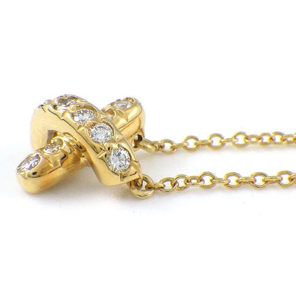 Tiffany & Co Necklace Cross Stitch Diamond 18k Yellow Gold — view 3