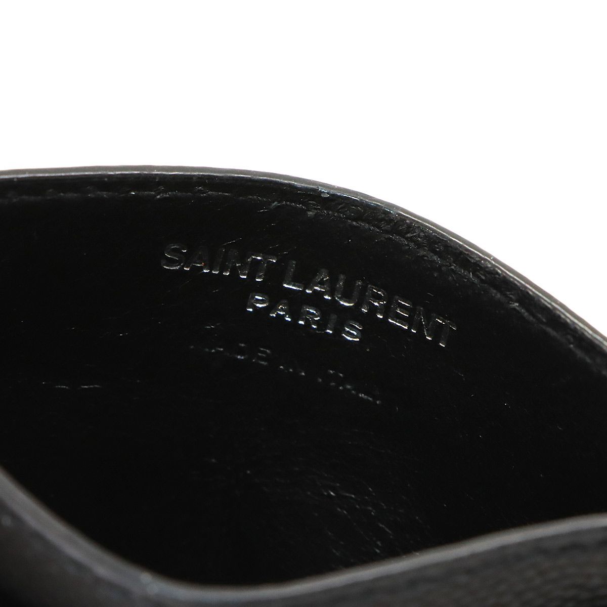 Saint Laurent Cassandra Card Case Holder Leather Black — view 7