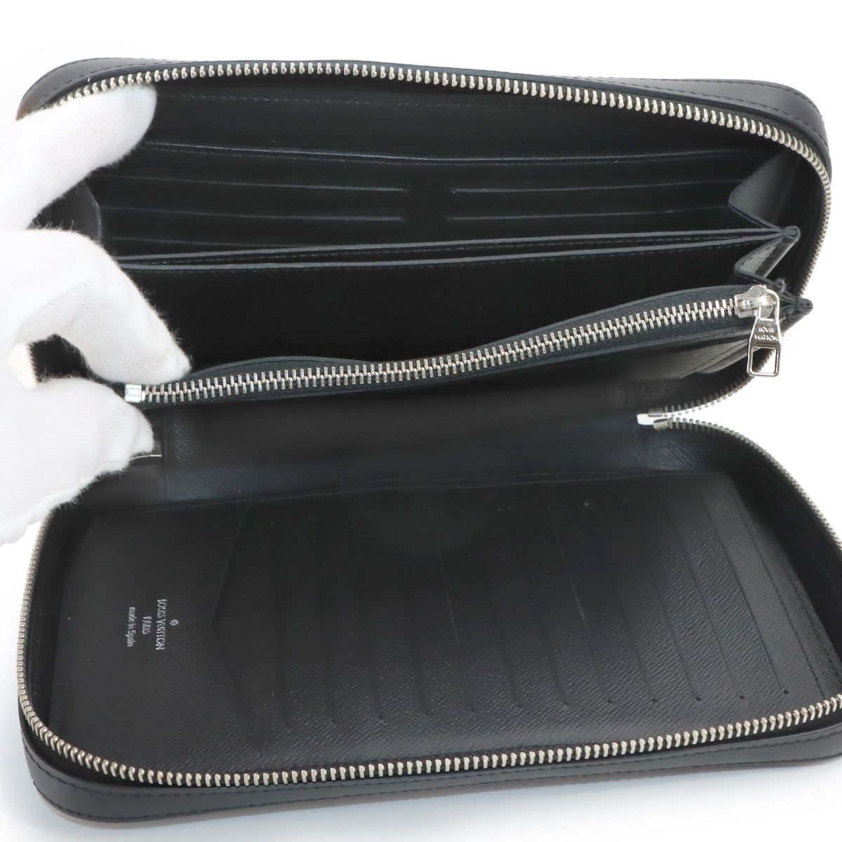Louis Vuitton Epi Dandy Wallet Zip Around Noir Black — view 7