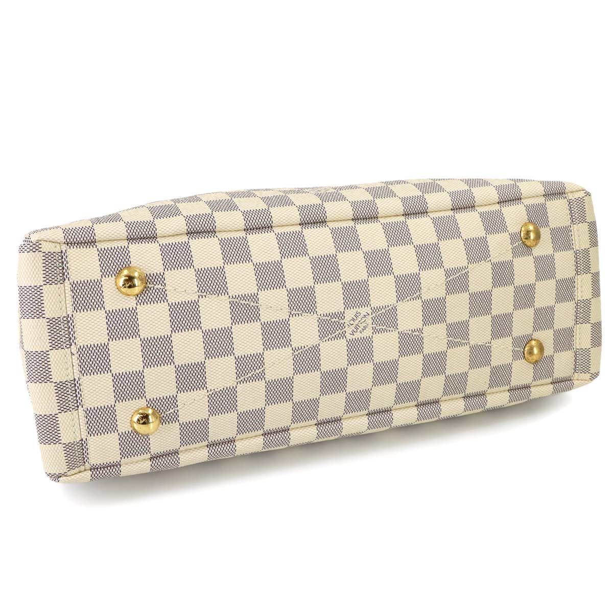 Louis Vuitton Damier Azur Lymington 2-Way Tote Shoulder Bag White — view 5