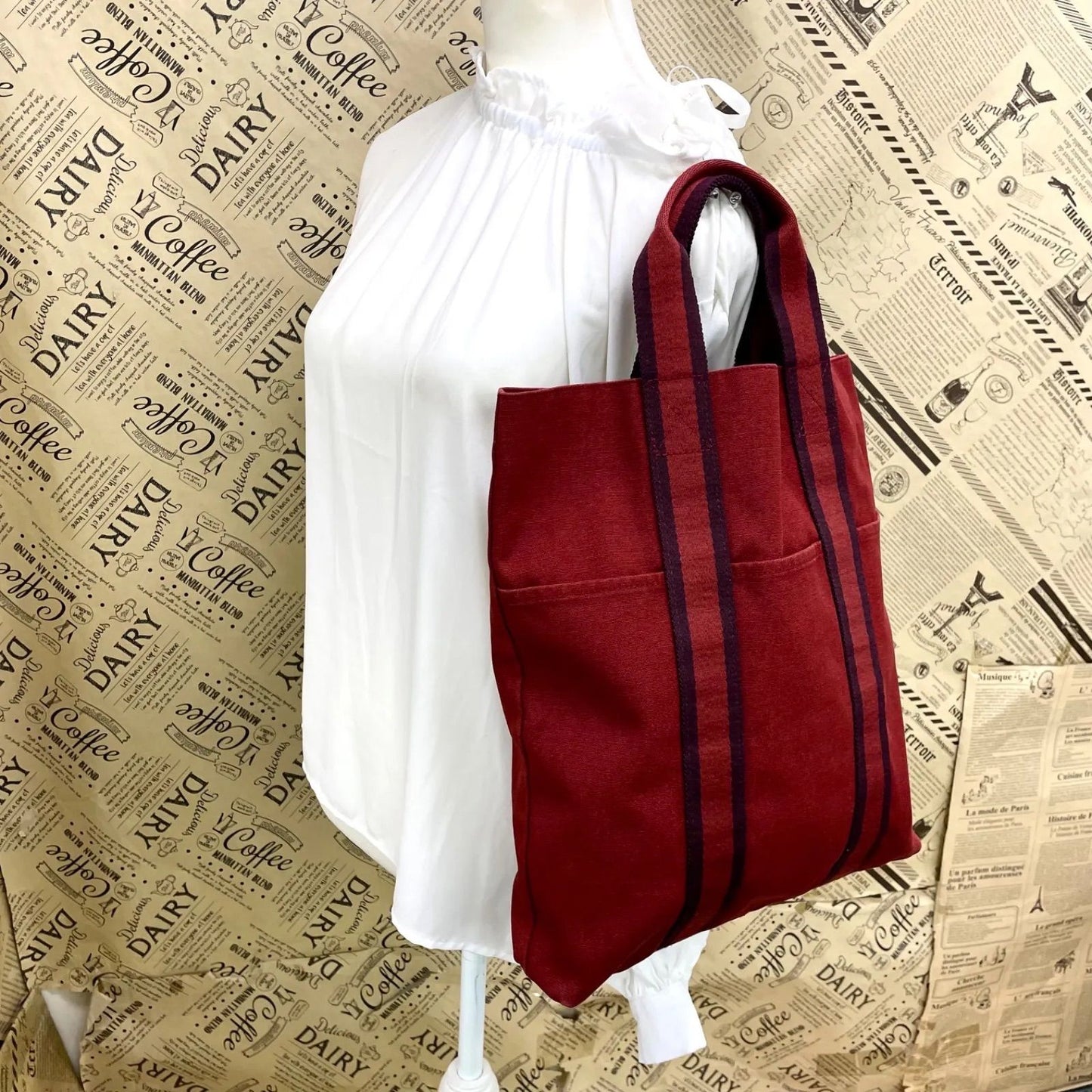 Hermes Handbag Her Line Red Fourre Tout A3 Business — view 3