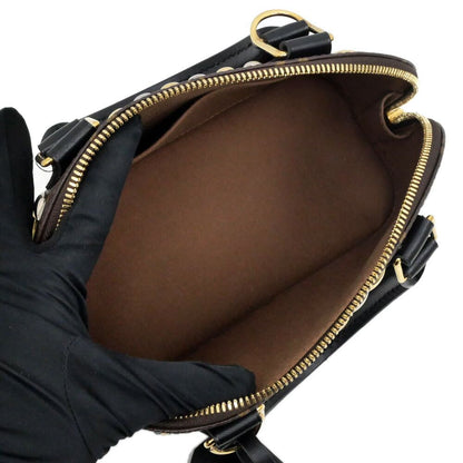 Louis Vuitton Alma BB Studs Monogram Shoulder Bag Leather Black — view 5