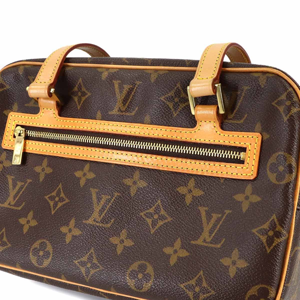 Louis Vuitton Monogram Cite MM Hand Bag Brown Gold — view 8