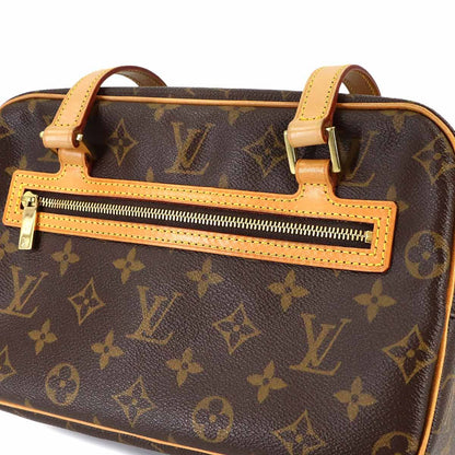 Louis Vuitton Monogram Cite MM Hand Bag Brown Gold — view 8