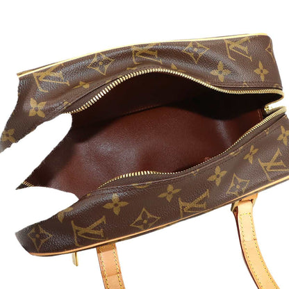 Louis Vuitton Monogram Cite MM Hand Bag Brown Gold — view 6