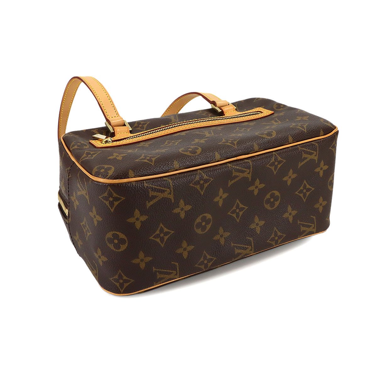 Louis Vuitton Monogram Cite MM Hand Bag Brown Gold — view 4