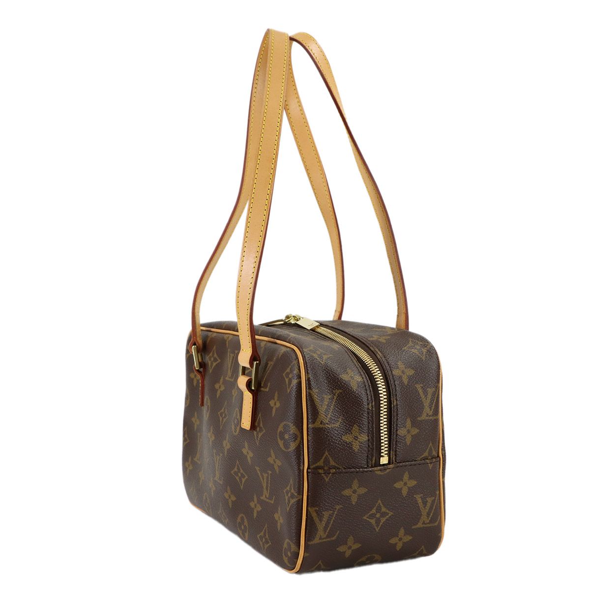 Louis Vuitton Monogram Cite MM Hand Bag Brown Gold — view 3