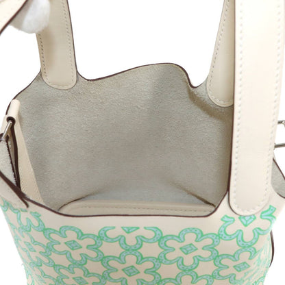 Hermes Picotin Lock Micro Lucky Digi Hand Bag Swift Nata Vert Blanc — view 6