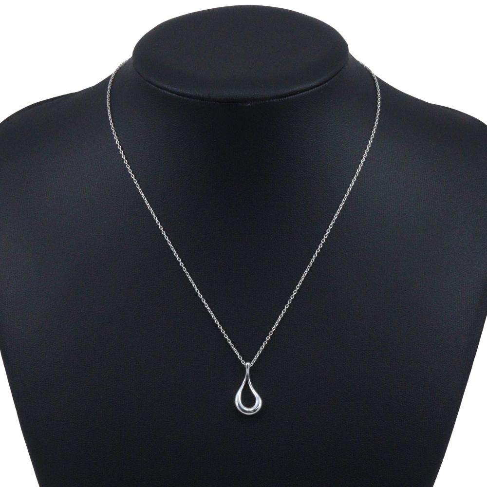 Tiffany & Co Open Teardrop Elsa Peretti 925 Sterling Silver Necklace — view 2