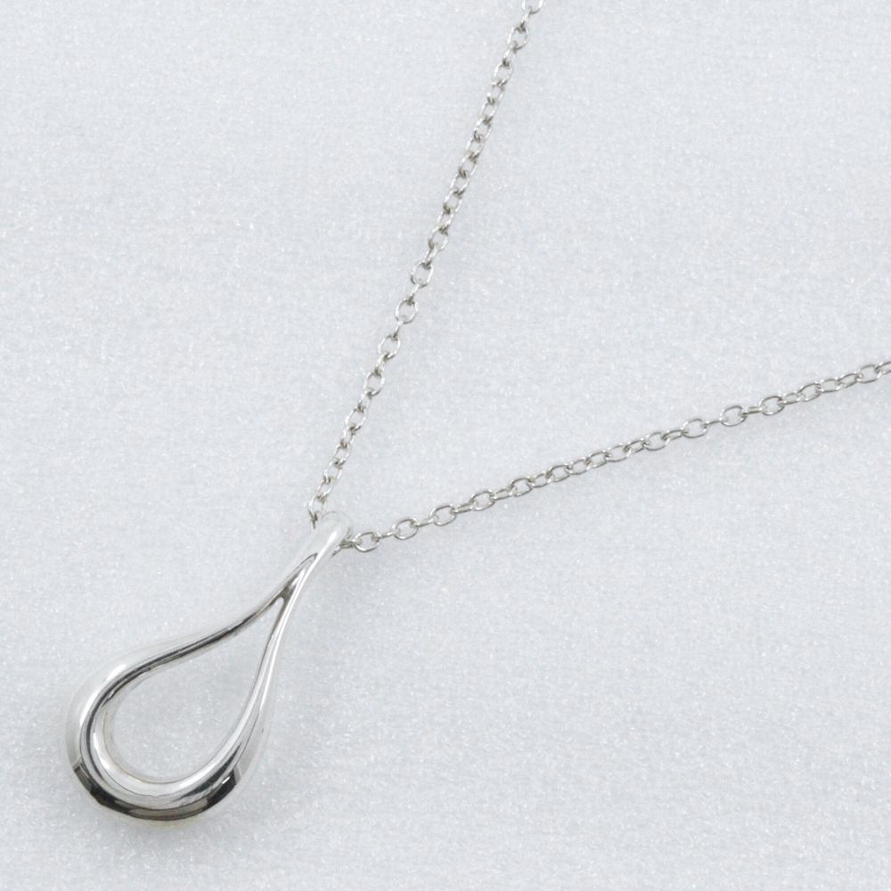 Tiffany & Co Open Teardrop Elsa Peretti 925 Sterling Silver Necklace — view 3