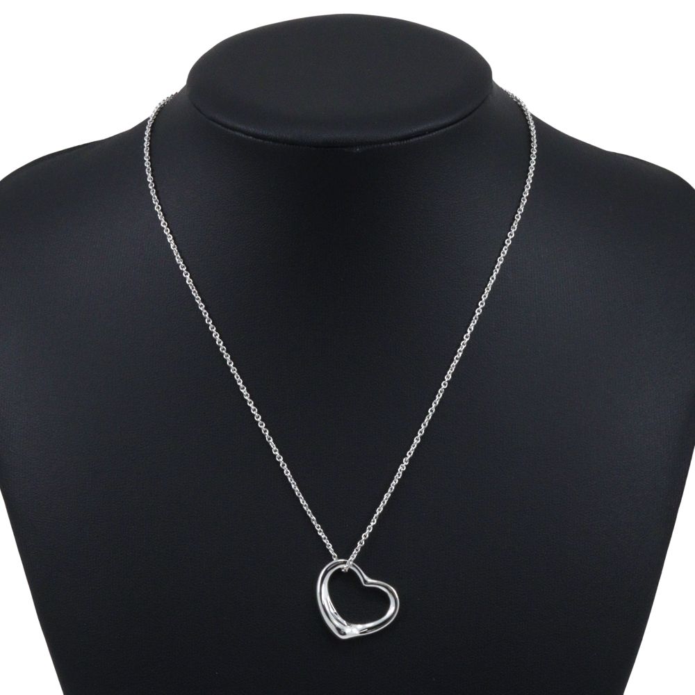 Tiffany & Co Open Heart Elsa Peretti 925 Sterling Silver Necklace — view 2