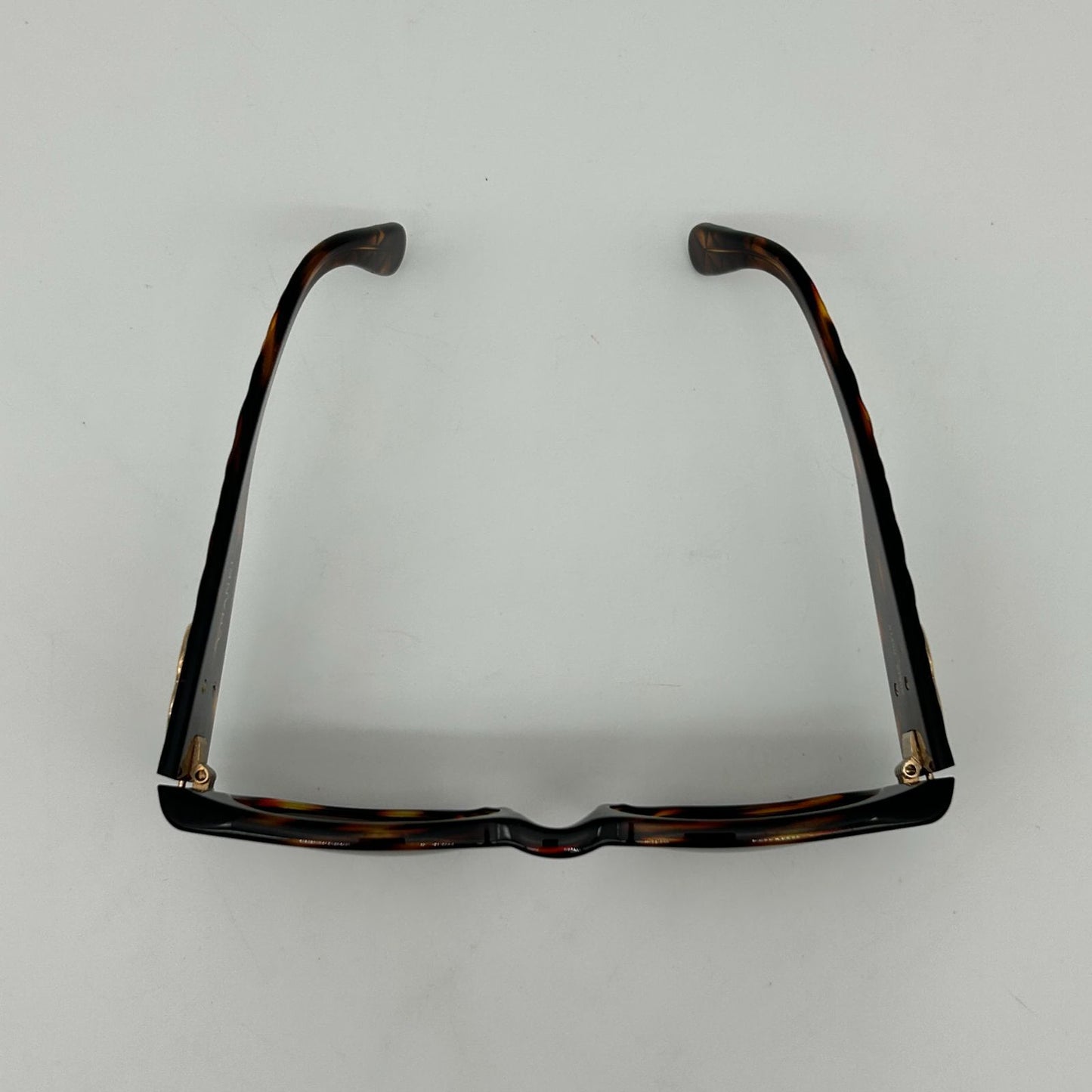 Chanel Vintage Quilted CC Logo Marble Brown Gold Acetate Sunglasses Eyewear — view 6