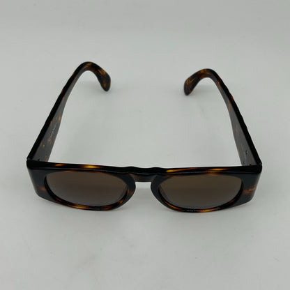 Chanel Vintage Quilted CC Logo Marble Brown Gold Acetate Sunglasses Eyewear — view 2