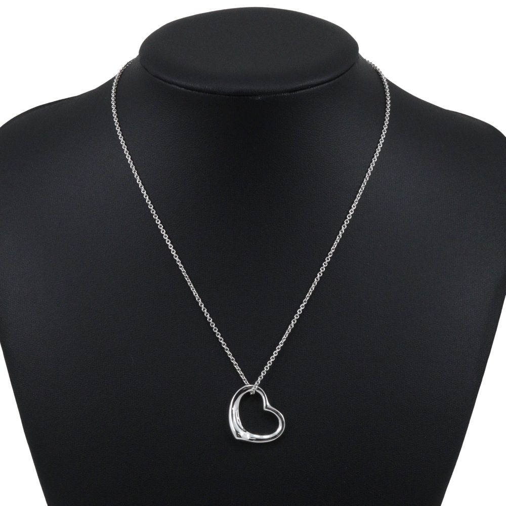 Tiffany & Co Open Heart Elsa Peretti 925 Sterling Silver Necklace — view 2
