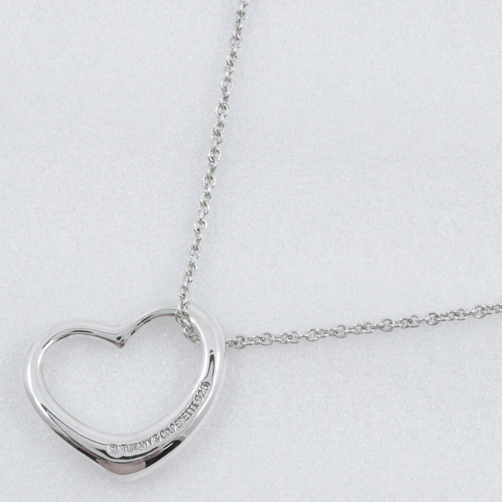 Tiffany & Co Open Heart Elsa Peretti 925 Sterling Silver Necklace — view 3