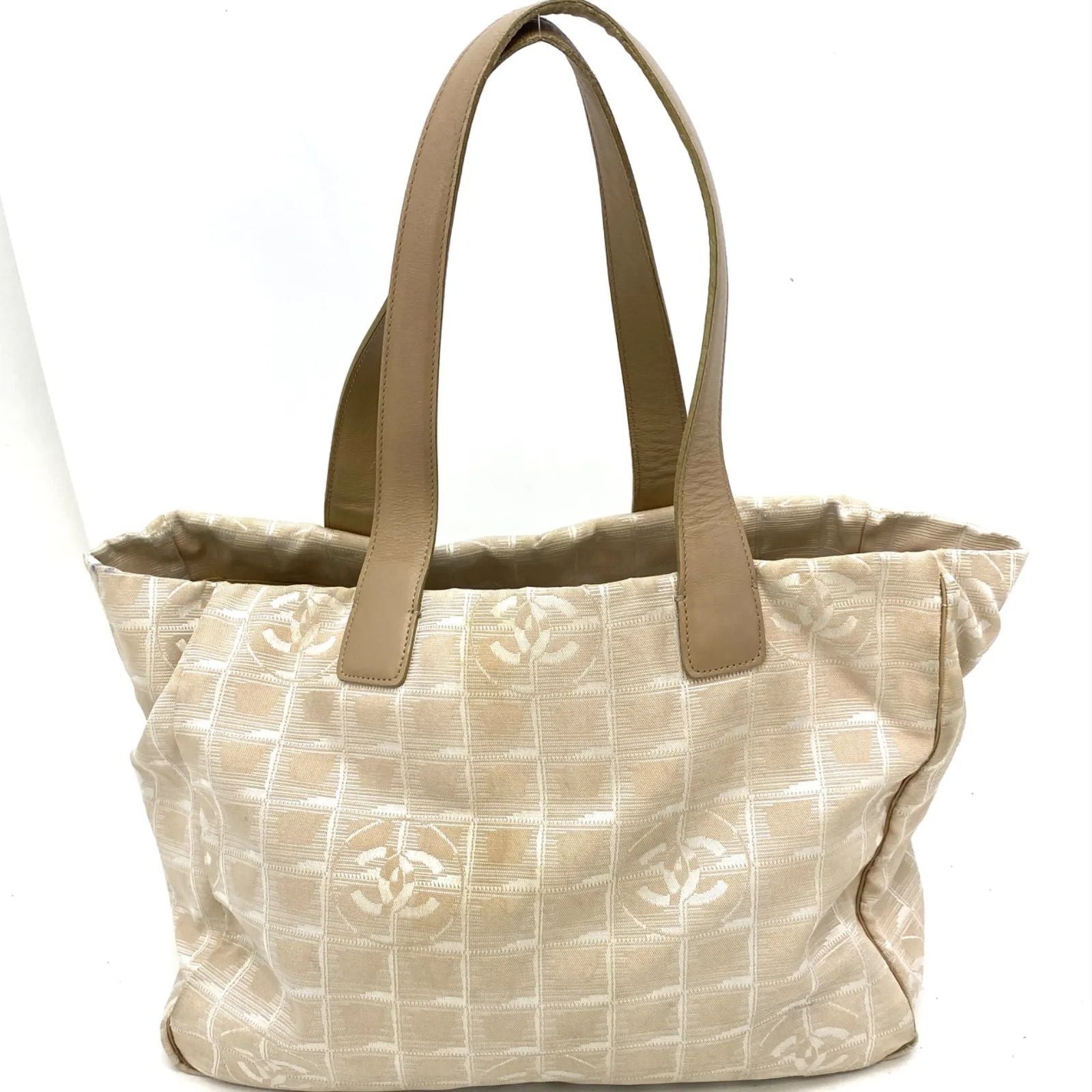 Chanel Tote New Travel Beige CC Logo Business