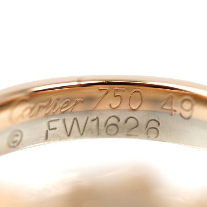 Cartier 18k Pink Gold 18k White Double Heart Ring — view 5