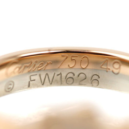 Cartier 18k Pink Gold 18k White Double Heart Ring — view 5