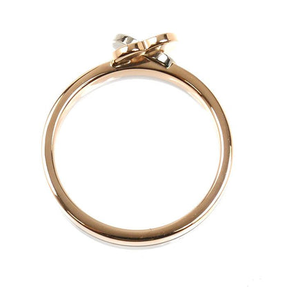 Cartier 18k Pink Gold 18k White Double Heart Ring — view 4
