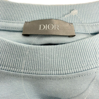 Dior Short Sleeve T-Shirt XS Light Blue Crew Neck Hilton Flannel Collaboration — view 3
