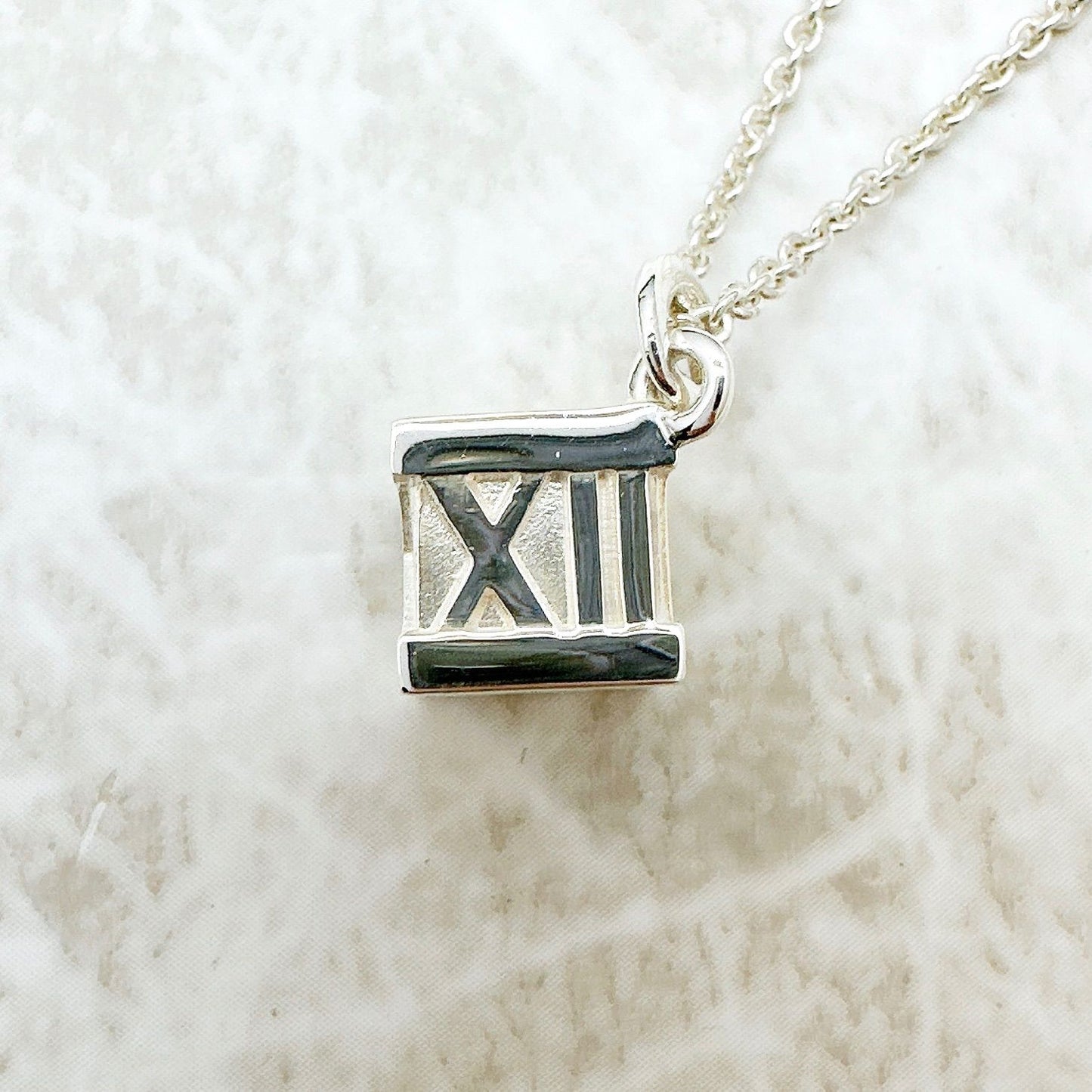 Tiffany & Co Atlas Cube Silver Necklace 40 cm — view 2