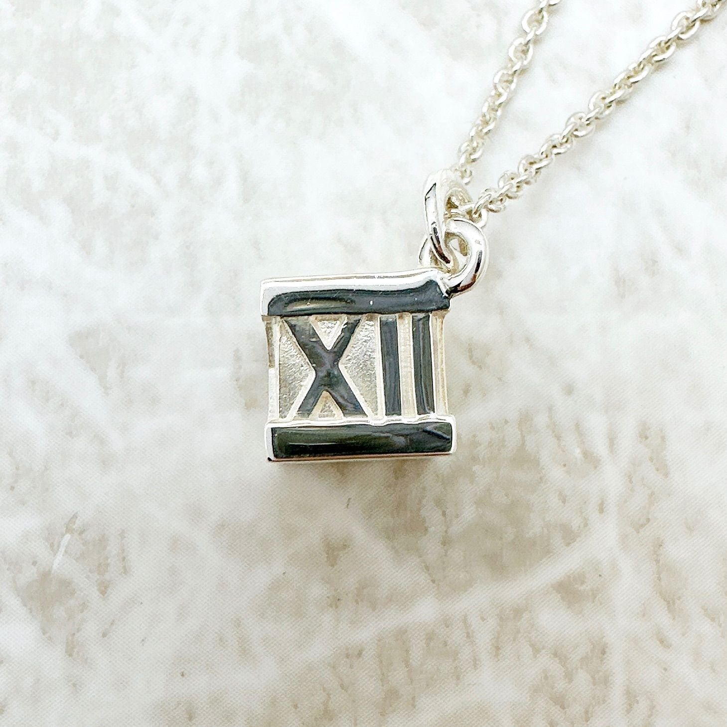 Tiffany & Co Atlas Cube Silver Necklace 40 cm — view 2