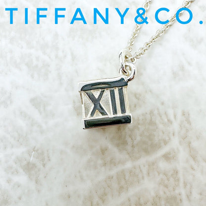 Tiffany & Co Atlas Cube Silver Necklace 40 cm