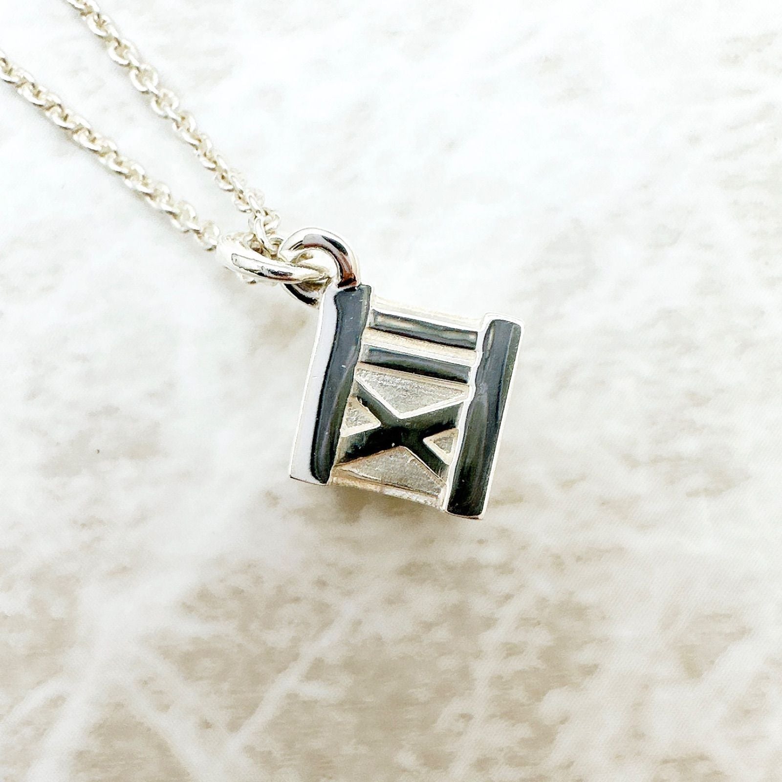 Tiffany & Co Atlas Cube Silver Necklace 40 cm — view 3