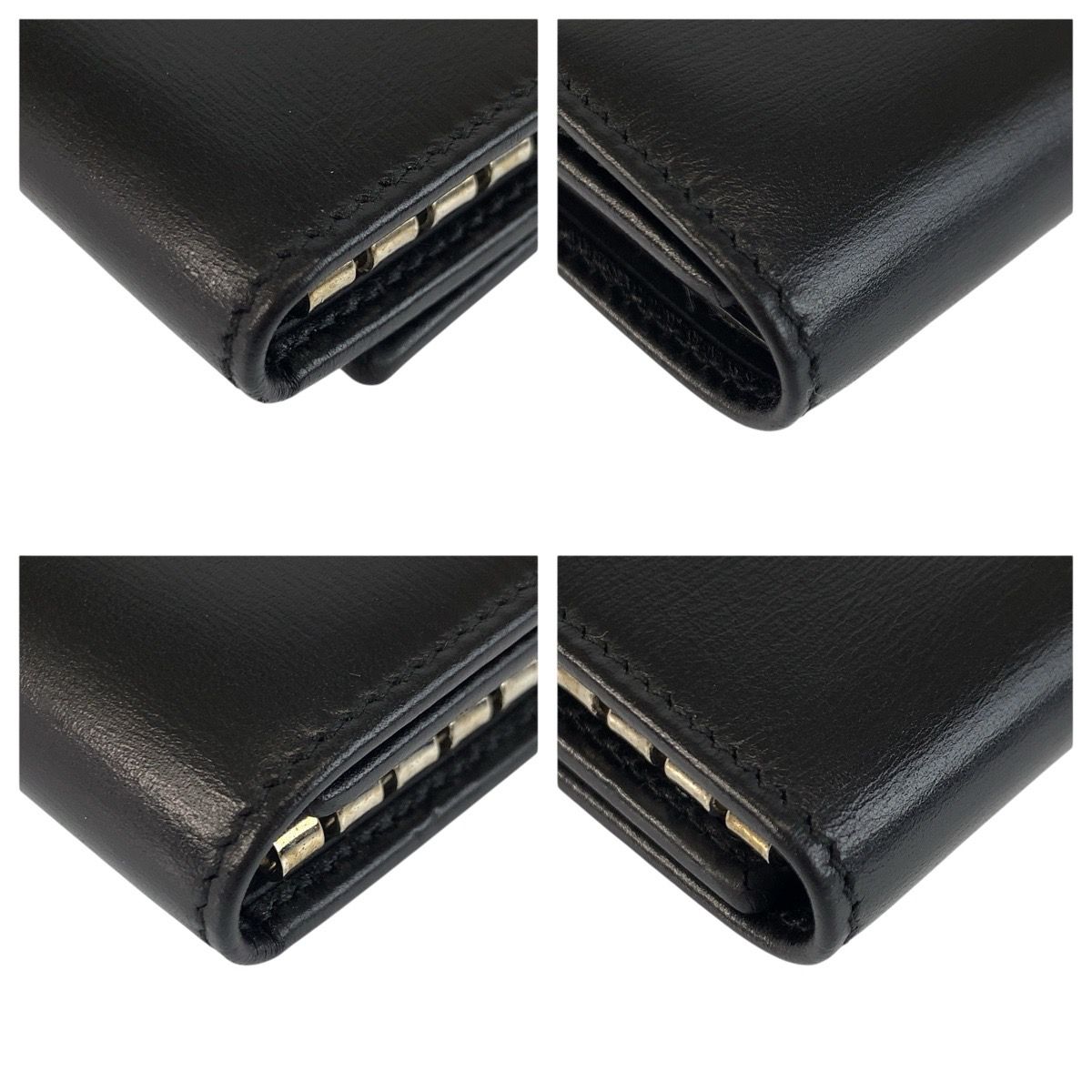 Gucci Black Silver Leather Key Case 6 Rows Key Holder — view 6