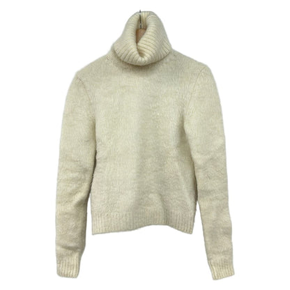 Saint Laurent Paris Long Sleeve Sweater M Ivory Turtleneck