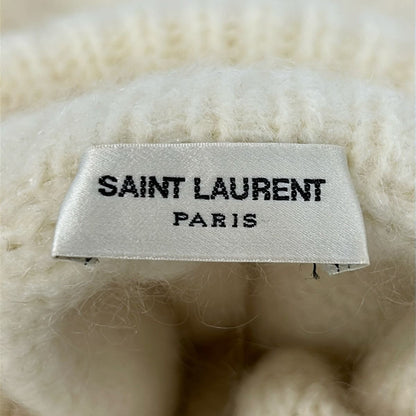 Saint Laurent Paris Long Sleeve Sweater M Ivory Turtleneck — view 3