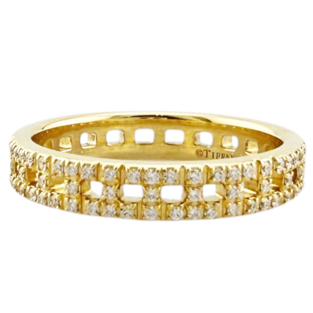 Tiffany & Co Tournaro Ring 18k Gold Diamond — view 4