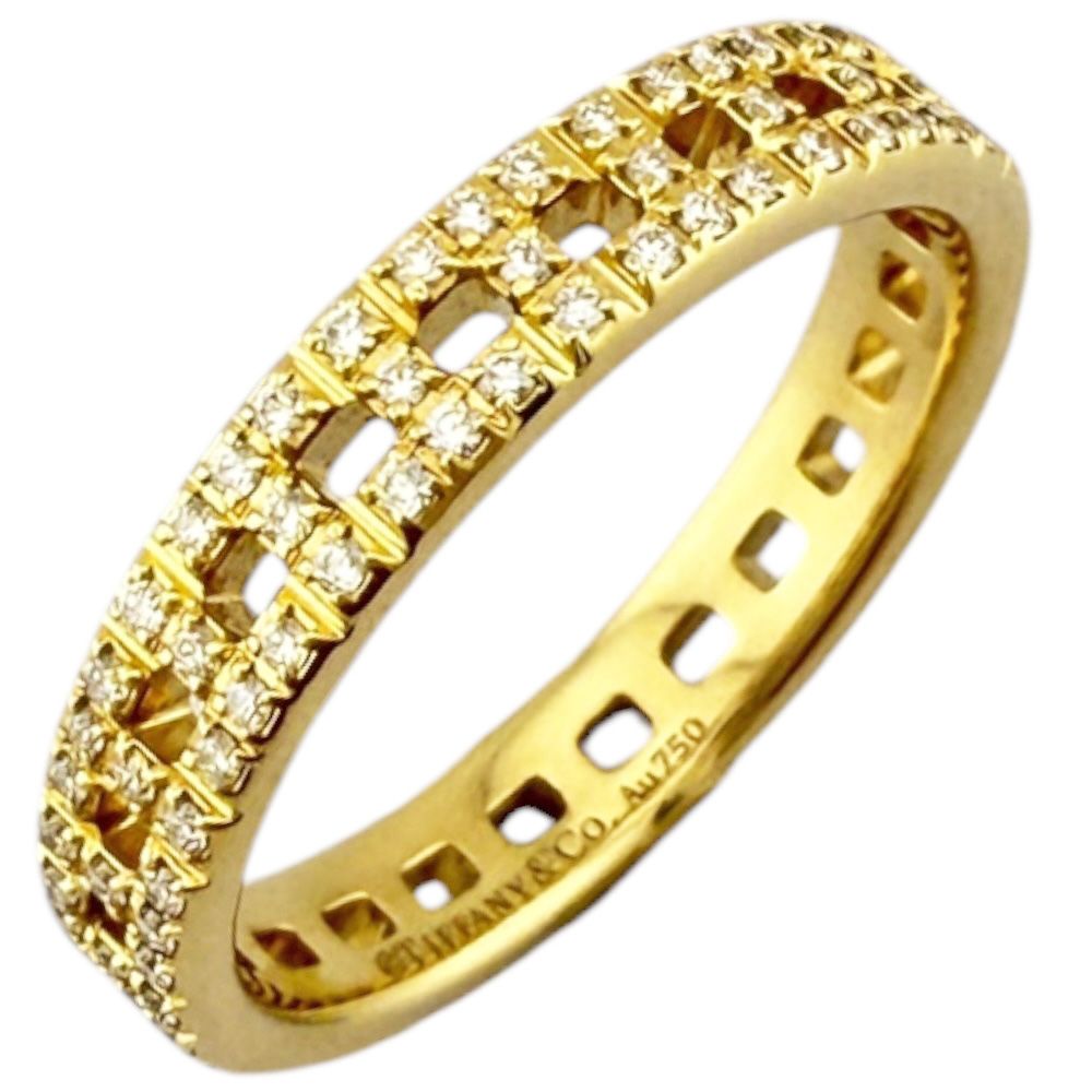 Tiffany & Co Tournaro Ring 18k Gold Diamond