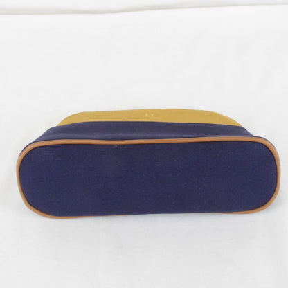 Hermes Bolide Mini Boxed Pouch Cotton Ocher Navy — view 6