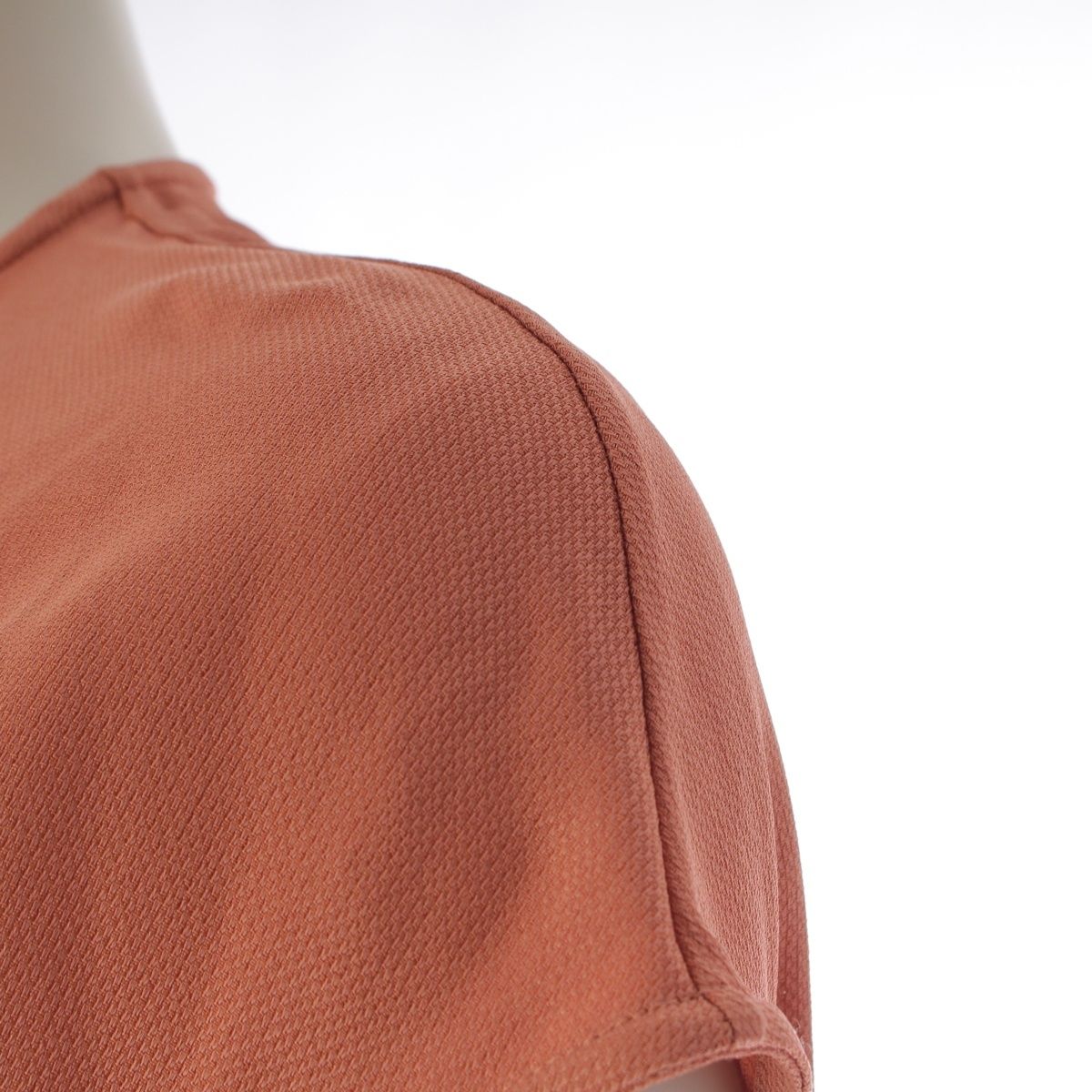 Hermes Silk Ribbon Sleeveless Dress Coral Pink Orange 34 — view 6