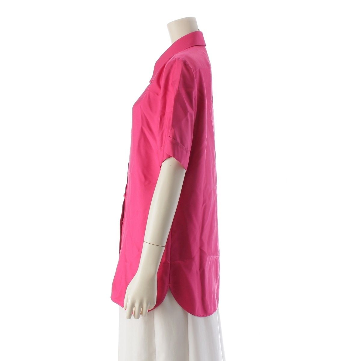Gucci Silk GG Button Short Sleeve Shirt Pink 40 — view 3