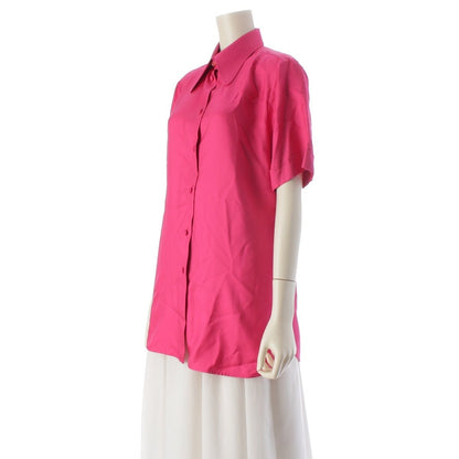 Gucci Silk GG Button Short Sleeve Shirt Pink 40 — view 2