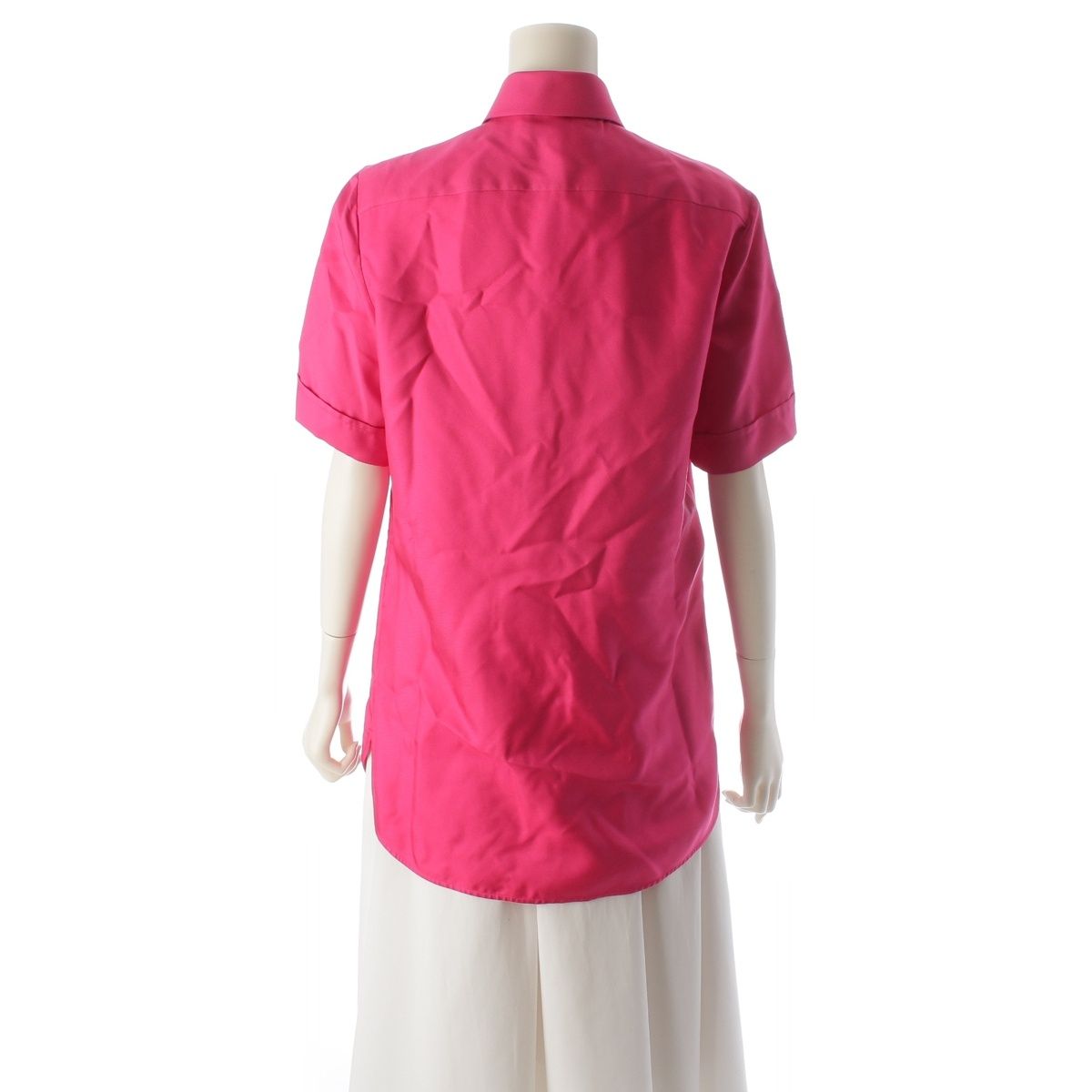 Gucci Silk GG Button Short Sleeve Shirt Pink 40 — view 4
