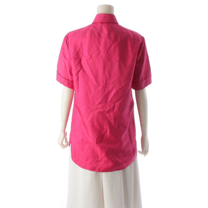 Gucci Silk GG Button Short Sleeve Shirt Pink 40 — view 4