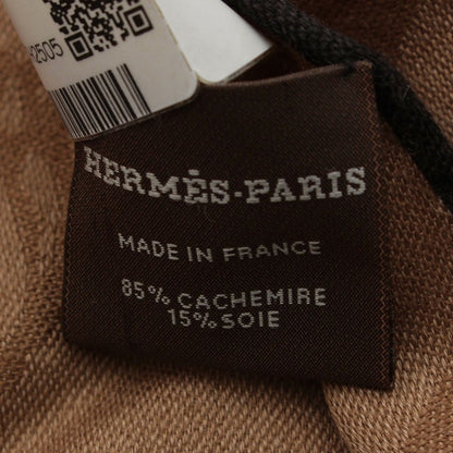 Hermes Losange New Libris Cashmere Scarf Brown — view 8