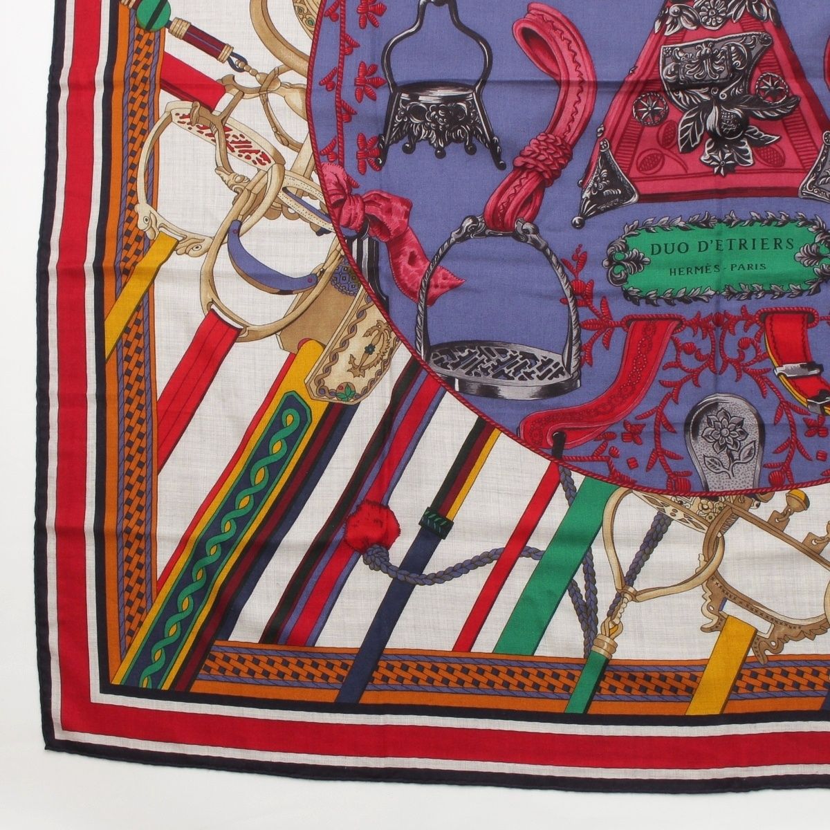 Hermes Carre Geant Cashmere Silk Duo D'etriers Armor Duo Large 140 Scarf — view 4