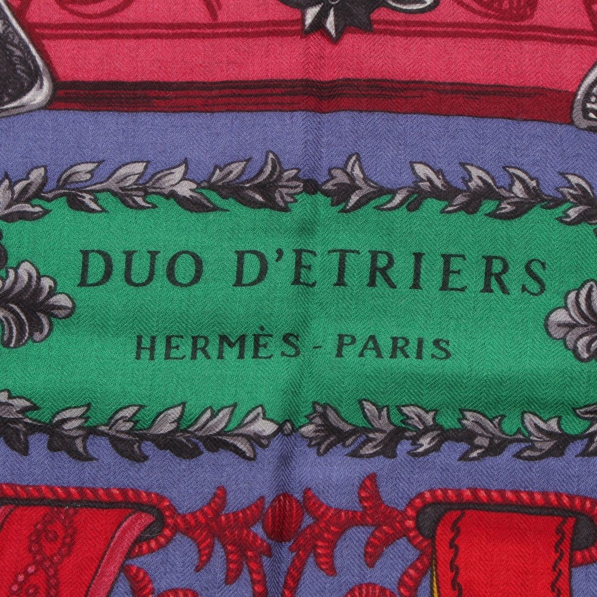 Hermes Carre Geant Cashmere Silk Duo D'etriers Armor Duo Large 140 Scarf — view 7