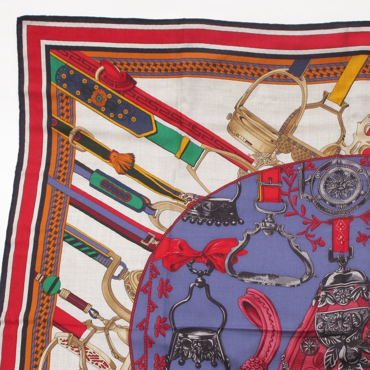 Hermes Carre Geant Cashmere Silk Duo D'etriers Armor Duo Large 140 Scarf — view 2